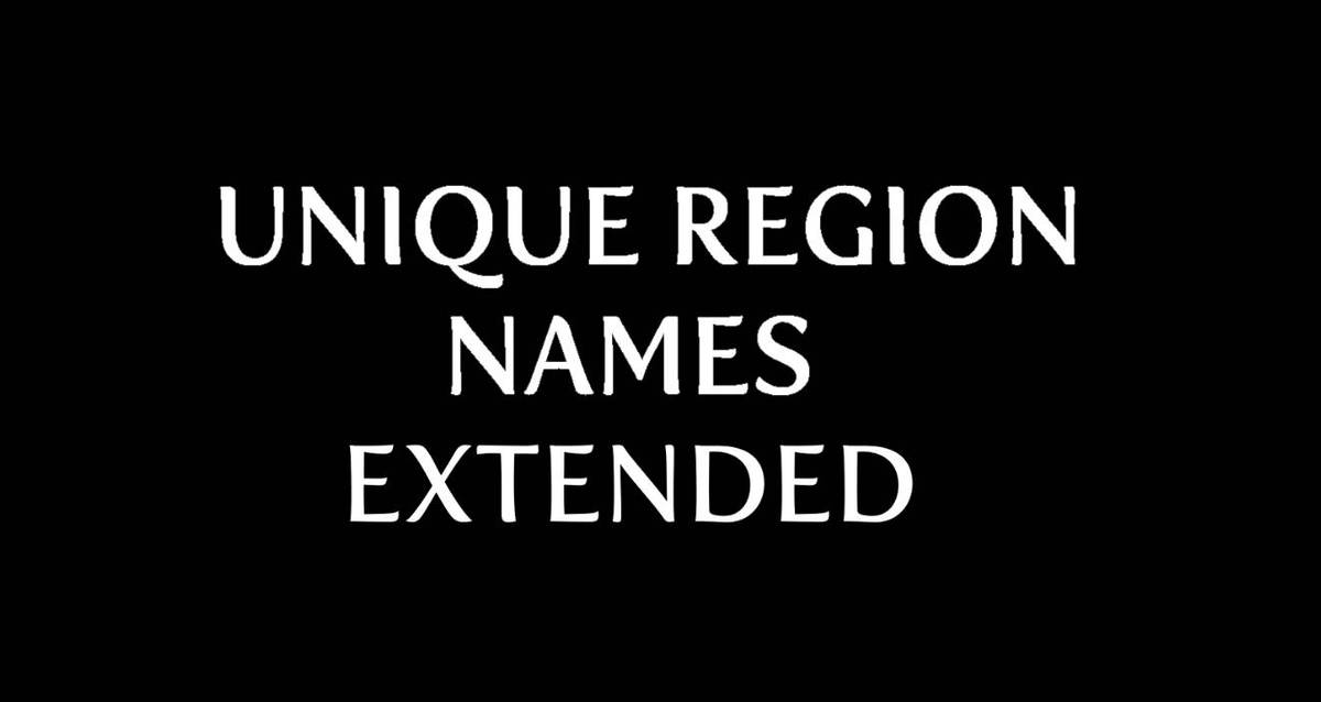 Уникальные названия локаций - Расширение (SE) / Unique Region Names Extended