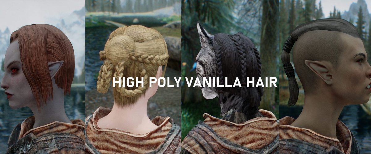 Высокополигональные стандартные причёски (LE) | High Poly Vanilla Hair