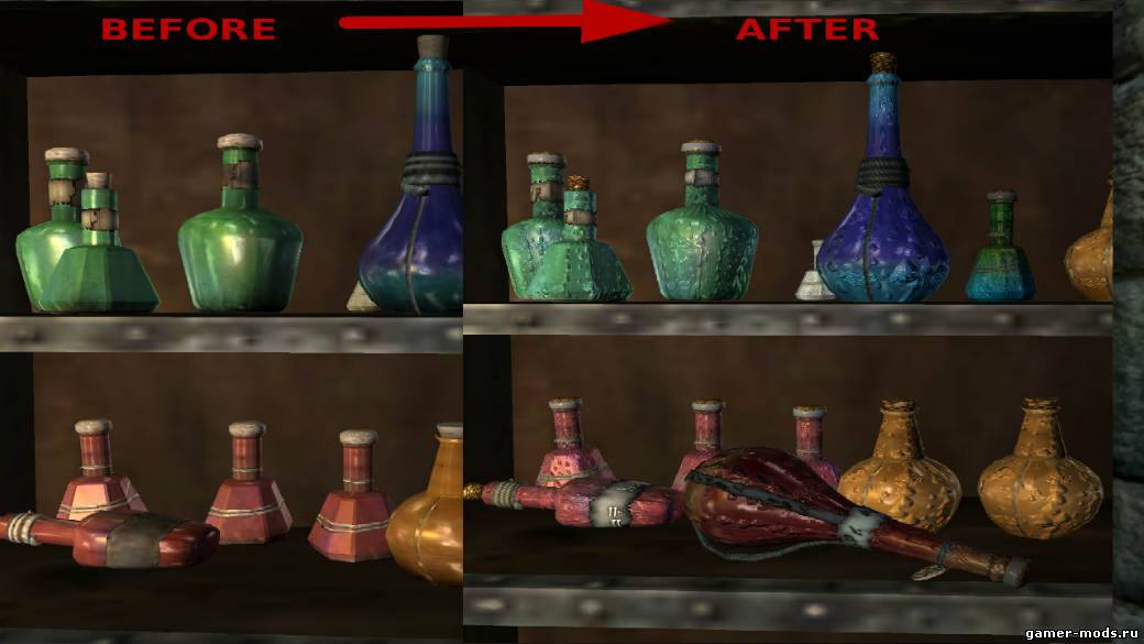 Новые бутыли зелий / Advanced potions retexture