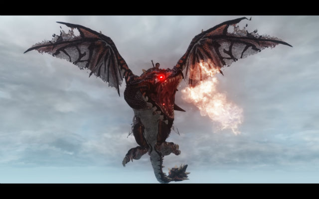 Полёт на драконе / Real-time Dragon Fast Travel Dragonborn