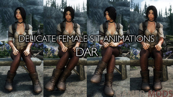 Нежные женские анимации сидения / Delicate female sit animations DAR SE-AE