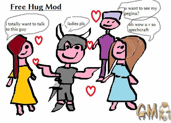 Давай обнимемся / Free Hug Mod - A mod for love
