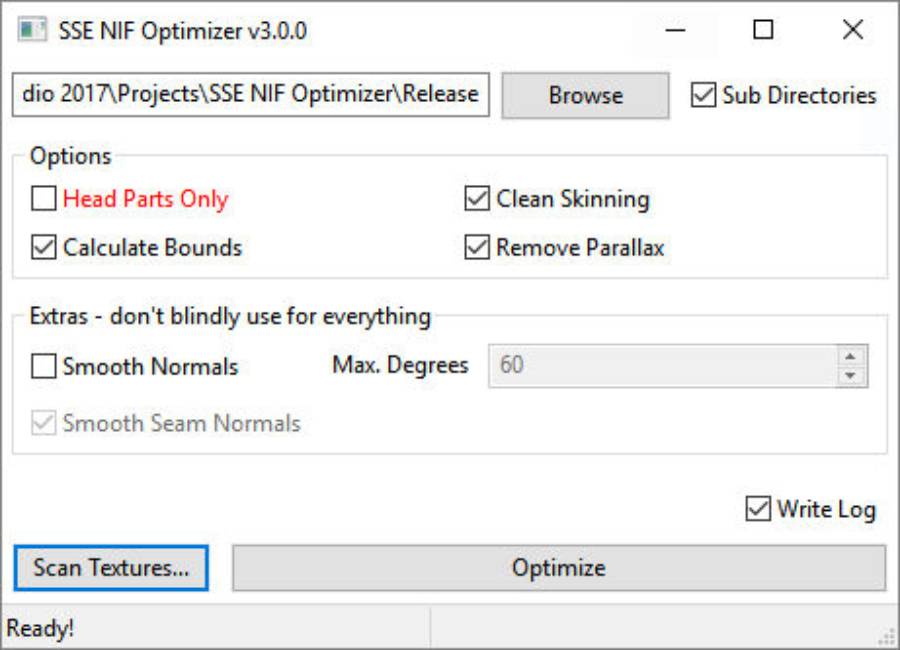 SSE NIF Optimizer | Оптимизатор .nif файлов для Skyrim SE-АЕ