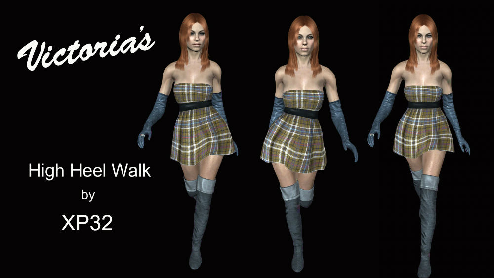 Анимация женской походки (SE) / Victorias High Heel walk Animation