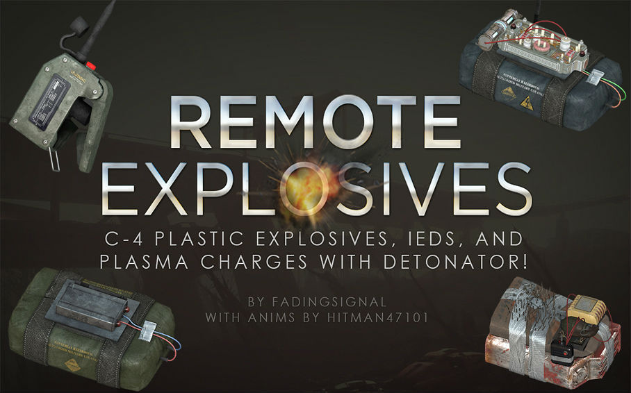 Взрывчатые вещества - С-4 с детонатором и другое / Remote Explosives - C4 with Detonators and More