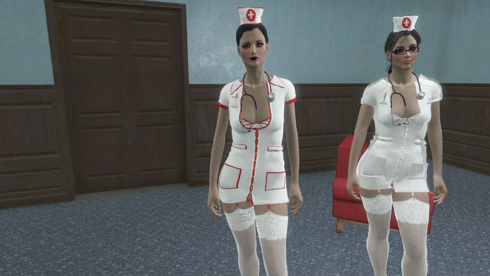 Неплохо искушает сиськастая медсестра