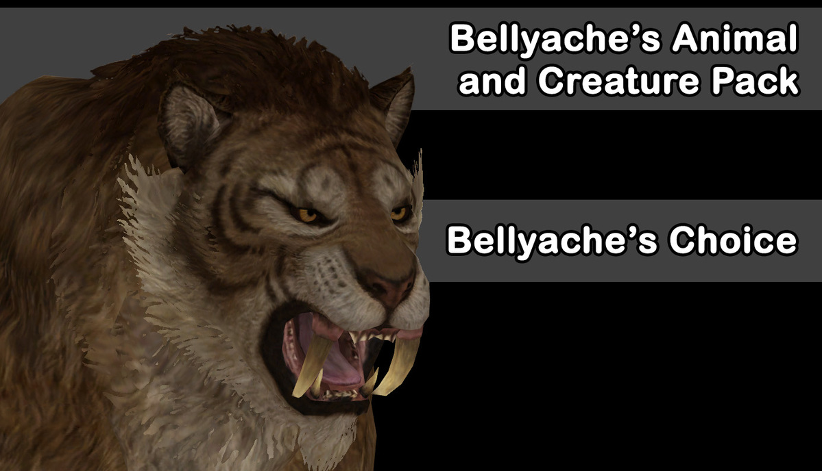 Bellyaches Animal and Creature Pack SSE | Сборник ретекстуров животных и существ от Bellyache