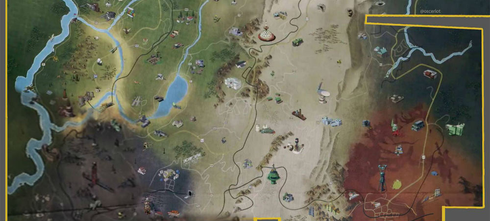Fallout 76 - полная карта игры