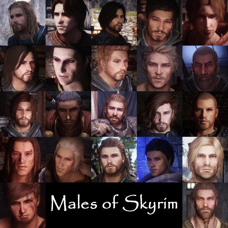 Males of Skyrim SSE Красивые мужчины Скайрима. 