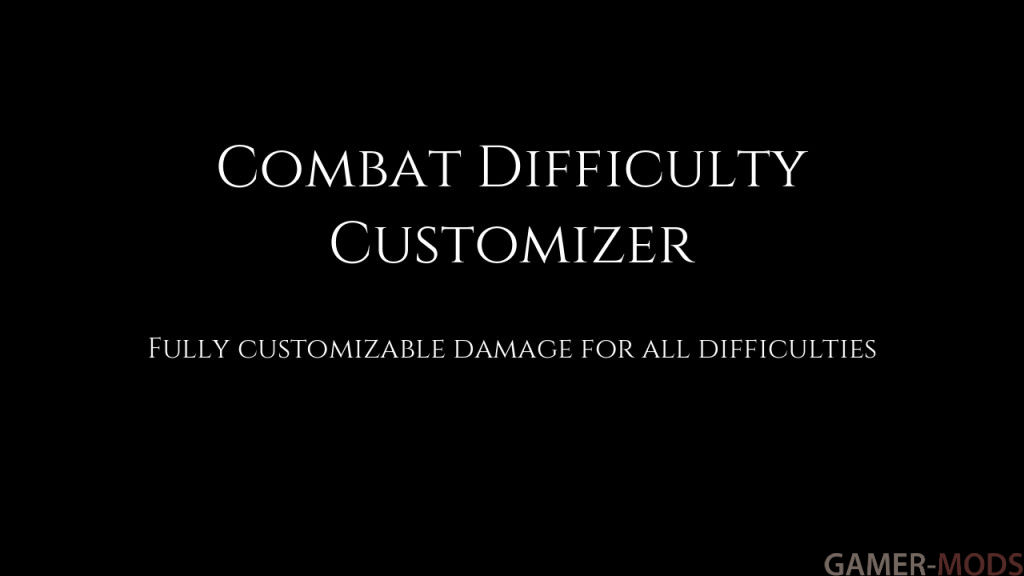 Настройка урона SE | Combat Difficulty Customizer