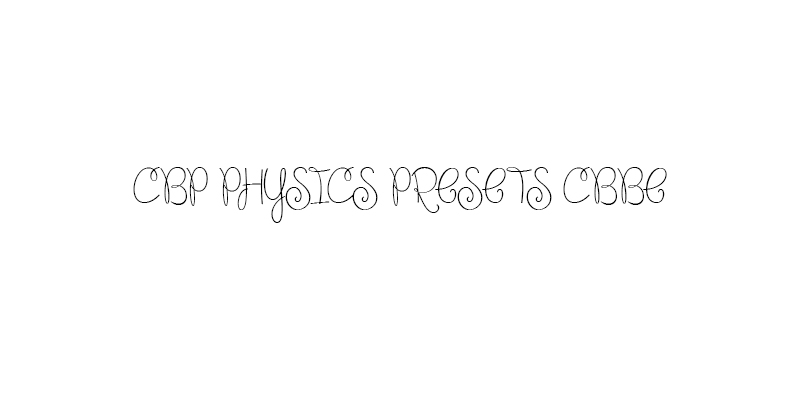 Пресеты физики CBP | CBP Physic Preset by devil345