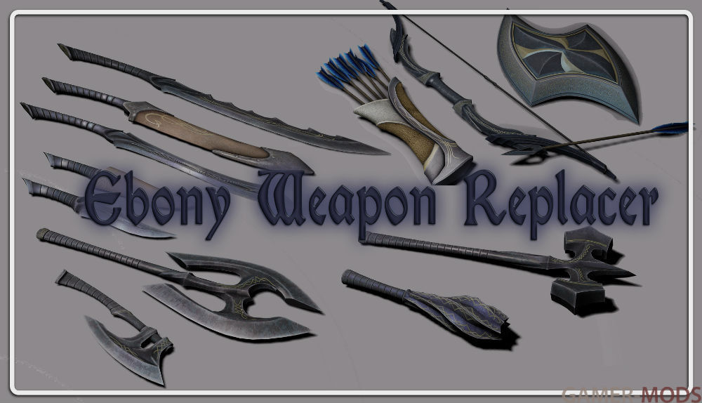 Эбонитовое оружие - реплейсер и автономный варианты (SE) / Ebony Weapon Replacer (SE)