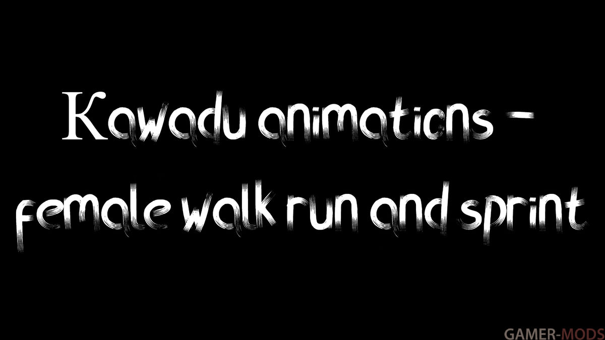 Кawadu animations-female walk run and sprint / Анимация ходьбы, бега и спринта для женских персонажей
