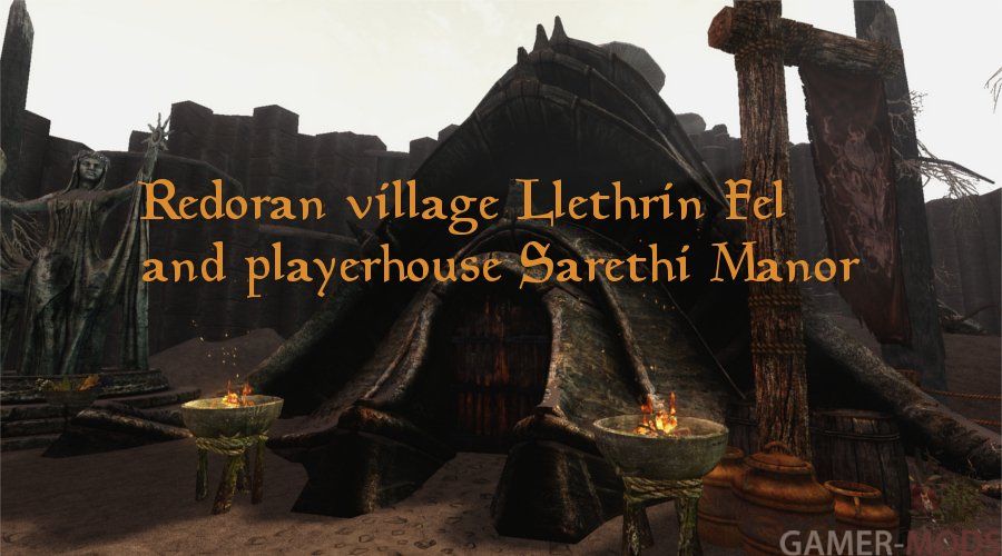 Поместье Сарети из Морровинда / Sarethi Manor - Morrowind mansion with village SE