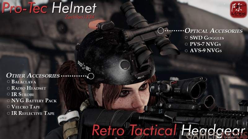 Pro-Tec Helmet - Retro Tactical Headgear / Тактический шлем Pro-Tec