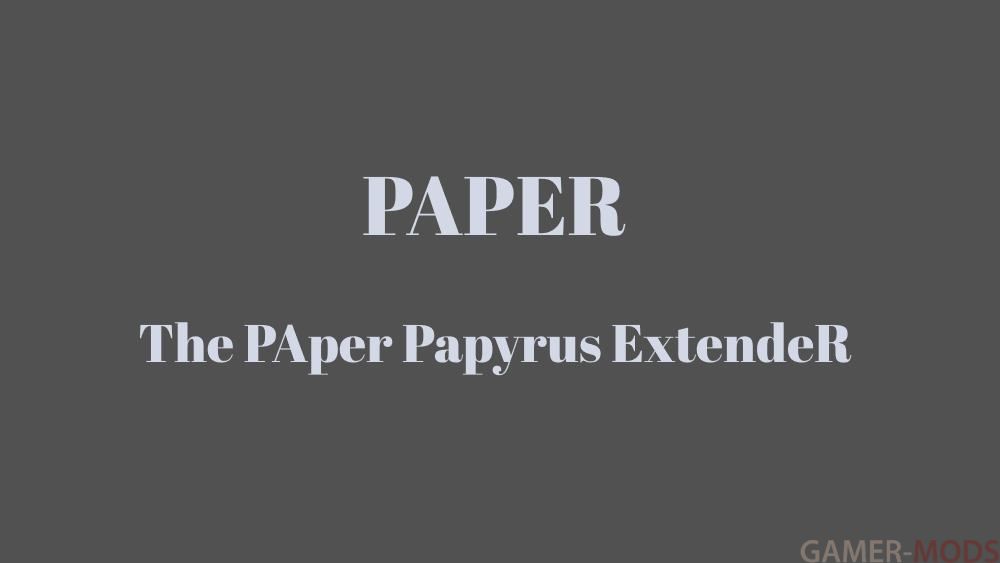 PAPER - The PAper Papyrus ExtendeR