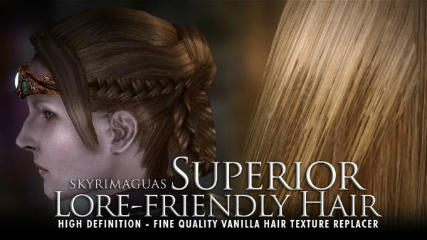 Ретекстур игровых волос | Superior Lore-Friendly Hair - HD textures