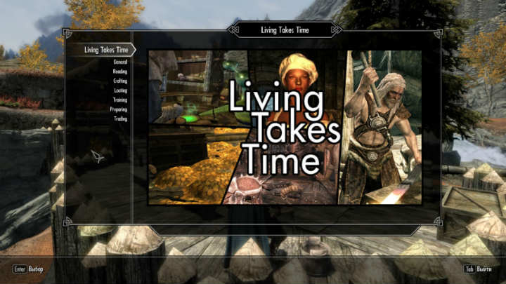 Реалистичное течение времени / Living Takes Time + версия под Frostfall 3.0