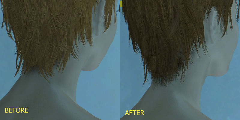 Ретекстур причесок / Oni vanilla hair re-texture