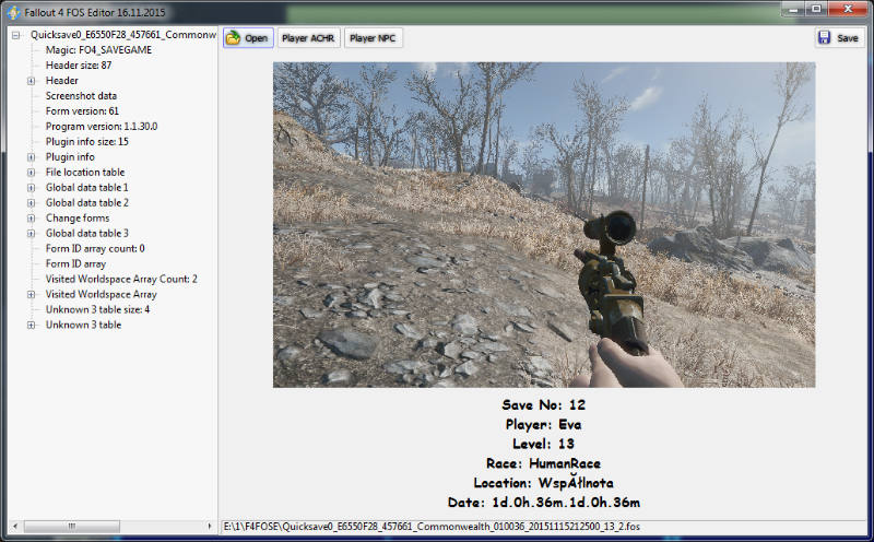 Fallout 4 Save Game Editor - F4SGE / Чистка сохранений