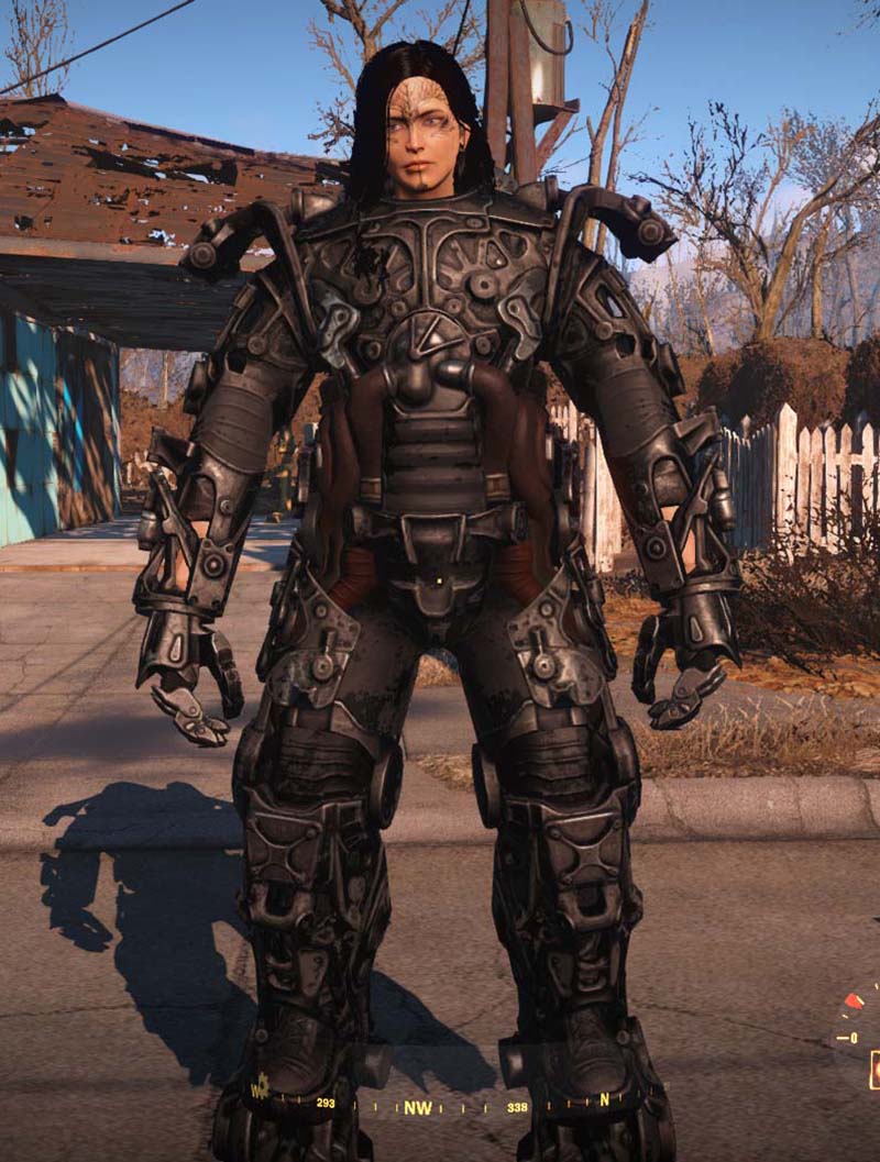 Чёрный экзоскелет силовой брони / Black exoskeleton power armor
