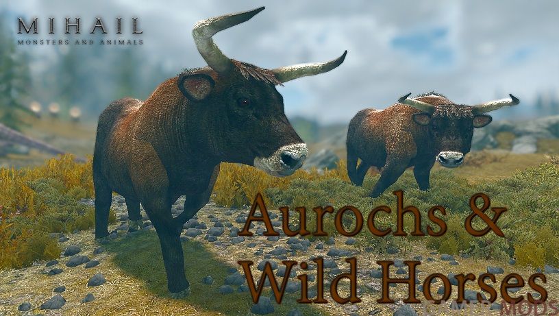 Дикие быки и Дикие лошади / Aurochs and Wild Horses - Mihail Monsters and Animals